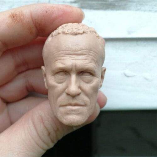 1/6 Michael Rooker Unpainted Head Sculpt for DIY 12''Action Figures Bodies