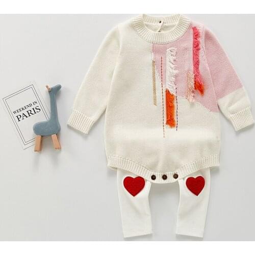 0-2Y Baby Boy Girl Sweater Clothes Cotton One-piece Bodysuit for Newborns Long Sleeve Spring Autumn Warm Infant Baby Knit Romper