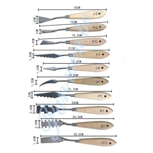 Stainless Steel Art Palette Scrape Shovel Spatula Oil Painting Knife Artist Tool