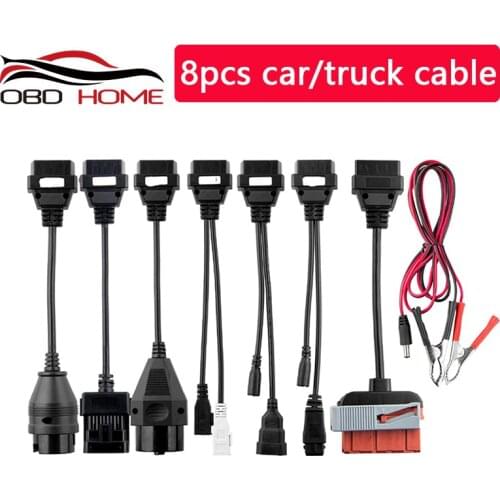 Full Set 8 pcs Car Cables 8pcs Truck Cables OBD2 Diagnotic Car/truck Cables For MVD/Multidiag Pro+ Plus