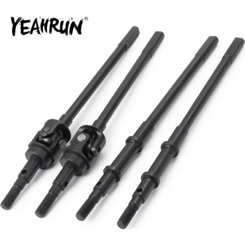 YEAHRUN 1/10 RC Crawler Metal Steel Front Rear Axle CVD Drive Shafts for Axial SCX10II 90046