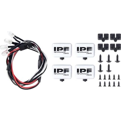 RC Crawer 2PCS/4PCS Square LED Light & Cove for 1:10 RC Crawler Traxxas TRX-4 Axial SCX10 Tamiya CC01 D90 HSP RC Car Parts