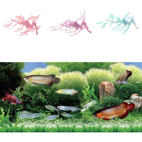 Silicone Aquarium Artificial Leafy Sea Dragon Decor Fish Tank Ornament