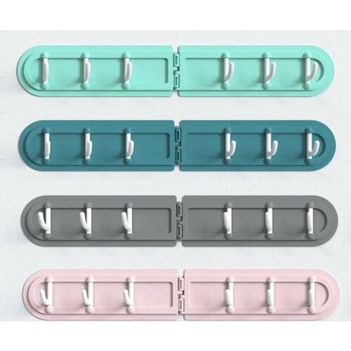 Towel Rack Foldable Wall Mounted ABS Storage Towel Hook for Home