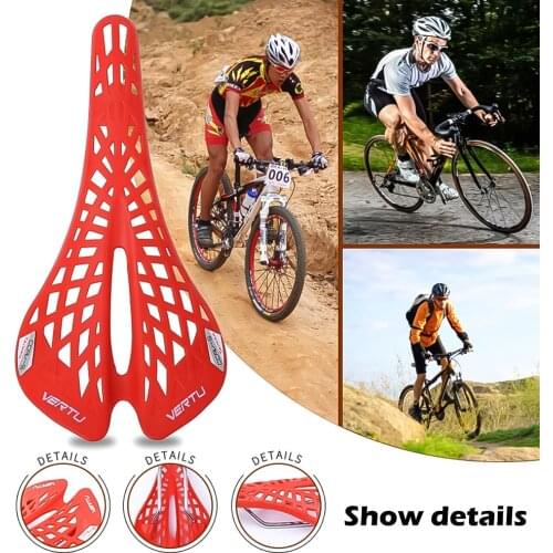 Super Light Plastic Bicycle Saddle Mountain MTB Bike Saddle Seat PVC Cushion Sillin Bicicleta 6 Color Cycling Part Factory Agent