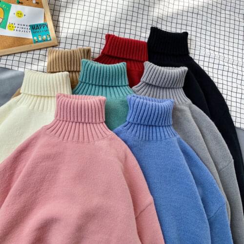 Knitted Sweater Women 2020 Autumn Winter Solid Korean Turtleneck Long Sleeve Pullover Female Jumper Knitwear