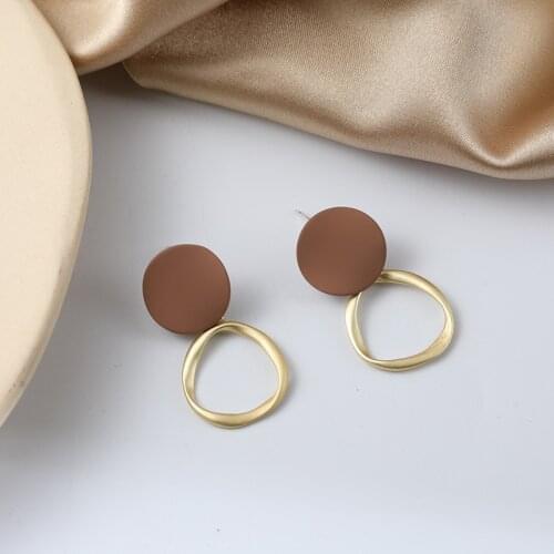 Hot Selling Stainless Steel Earrings Contracted Cold Wind Retro New Web Celebrity Temperament Ear Stud For Women Girls In 2021