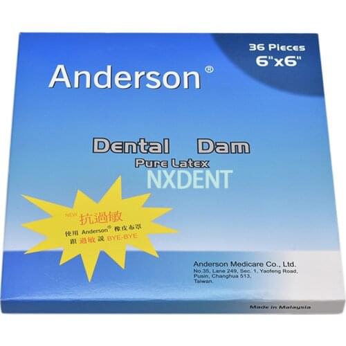 1 Box New Pure Latex Rubber Dam Dental Dam Anti-allergy Dentist Rubber Dam 5*5 inch 6*6 Dental Material