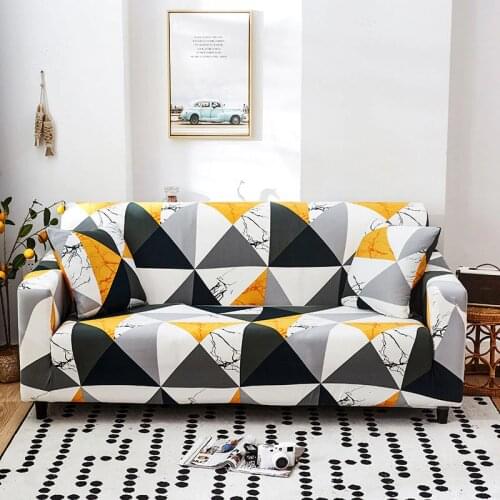 Sofa Cover Geometric Couch Cover Elastic Sofa Cover for Living Room Pets Corner L Shaped Chaise Longue Sofa Slipcover 1PC