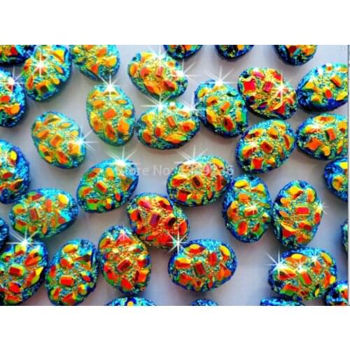 18*25mm Oval resin crystal On the set augerw AB colour sew on rhinestones gemstone hand sewing for dress 50pcs/lot