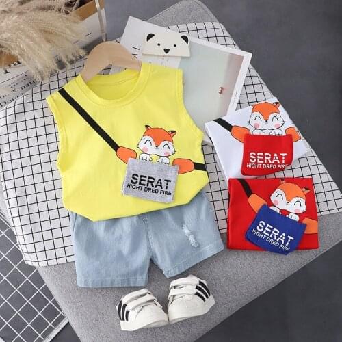 2021 Baby Boys Girls Cotton Clothes Children Sport O-neck Vest Shorts 2Pcs/sets Infant Kids Fashion Toddler Tracksuits 0-5 Years