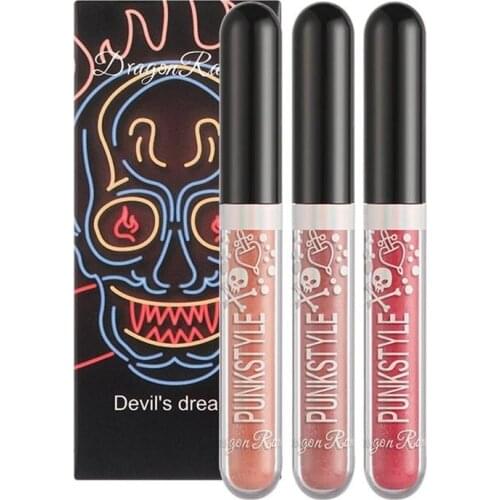 3pcs/set Waterproof Lipstick Set Sexy Lip Stick Matte Velvet Lipsticks Lips Makeup Cosmetics Labiales Matte Lip Gloss