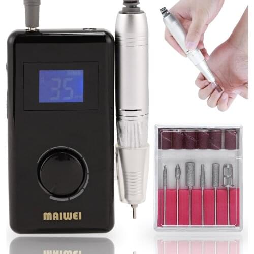 35000RPM Nail Drill Machine Portable Rechargeable Manicure Machine Tools Electric Nail File With Digital Screen Gel Nail Removal