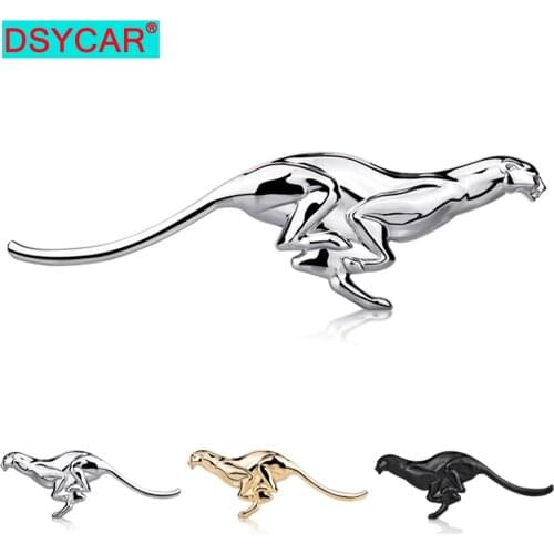 DSYCAR 1Pcs 3D Leopard Car Sticker Car Metal Badge Emblem 3D Leopard Car Trunk Auto Logo Adhesive Decal Sticker for Most Cars