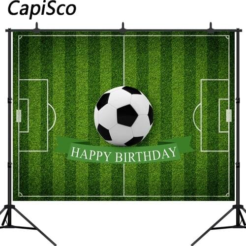 Capisco Sports Football Soccer Field Birthday Party Wall Photographic Backdrops Custom Photography Backgrounds For Photo Studio