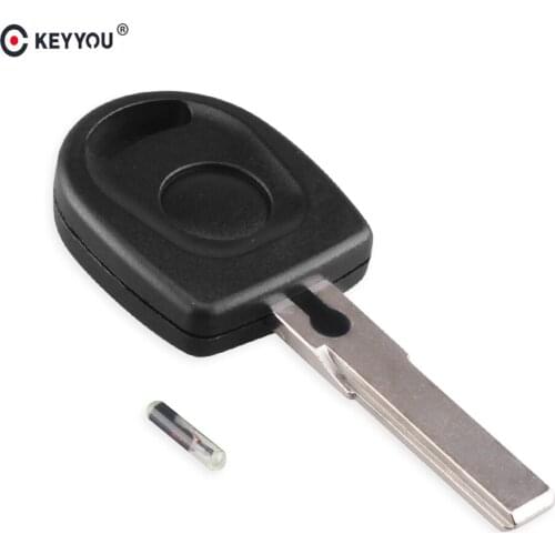 KEYYOU Transponder Key Case With ID48 chip For VW Polo Golf for SEAT Ibiza Leon for SKODA Octavia Chip shell