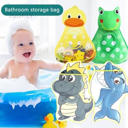 Baby Bathroom Mesh Bag for Bath Toys Bag Kids Basket for Toys Net Cartoon Animal Shapes Waterproof Cloth Sand Toys Beach Storage