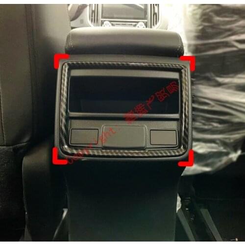 Carbon Fiber Style Interior Rear Storage Box Cover Trim For Subaru Forester SK 2018 2019