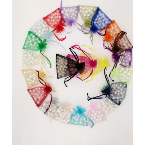 5x7cm Organza Bags 50pcs Jewelry Packaging Display Jewelry Pouch Gift Bags For Wedding Drawstring Bag Woman Travel Storage Bag