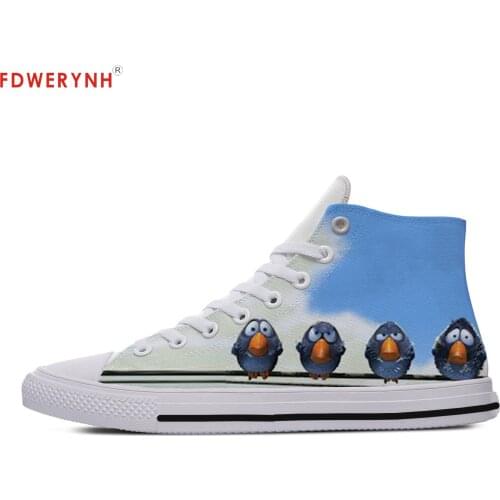 Mens Casual Shoes Cartoon Cute For The Birds Custom Images Or Logo Lace-up Fashion Flat Shoes