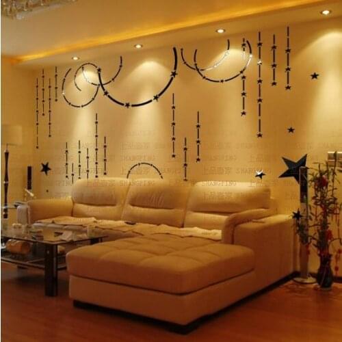 Stars Sofa wall Acrylic 3D Wall stickers For kids room Cartoon DIY art wall decor Home Mirror wall stickers
