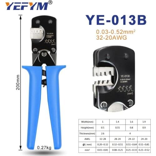YEFYM Crimping Pliers for XH2.54 PH2.0 SM2.5 2510 SMH200 Narrow-pitch Connector Pins 0.03-0.52mm2 mini Tools 720pcs XH2.54 box