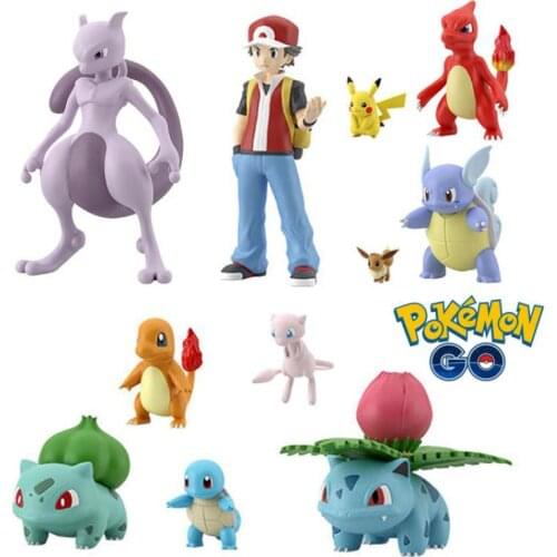 Original Pokemon 1/20 SCALE WORLD Kanto region Ash Ketchum Mewtwo Anime Action Figure Model Toys Gift for Children