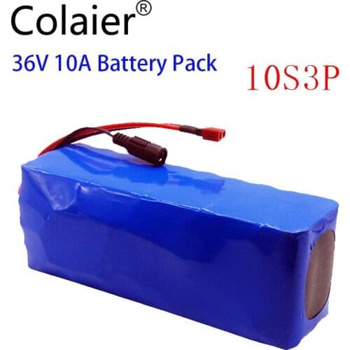 Colaier 36V 10Ah 500w 18650 Rechargeable battery pack ,modified Bicycles,electric vehicle 36V Protection with BMS