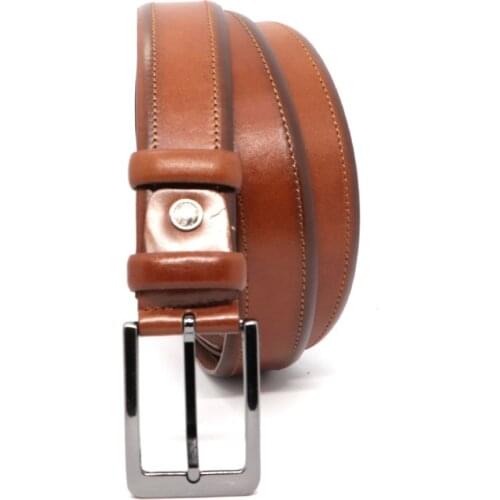 Genuine Soft Leather Handmade Brown Black Man Belt High Quality Calfskin Pants Metal Buckle Casual Gift For Valentines Day