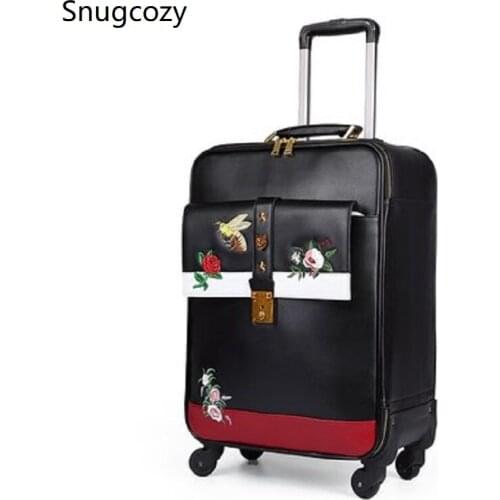 Snugcozy fashion Avant-garde Suitable for women Rolling Luggage Spinner brand Travel Boardable 16/18/20/24 inch size Suitcase