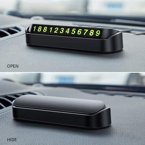 Car Temporary Parking Card Phone Number Card Plate Telephone Number Car Park Stop Automobile Accessories Car-styling 13x2.5cm