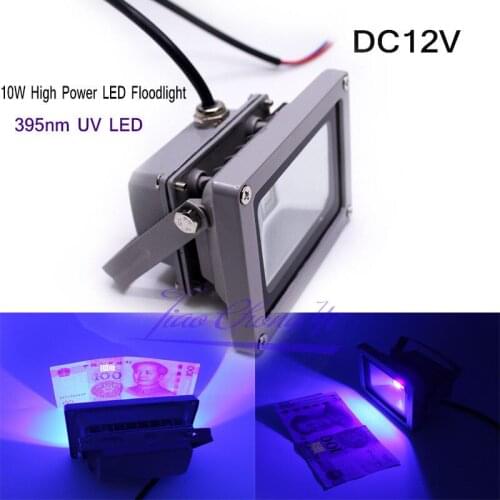 2021New Outdoor 10W High Power LED Floodlight UV Light DC12V 395-400nm purple light Hot