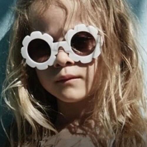 Vintage Kids Sunglasses Child Sun Glasses Round Flower Gafas Baby Children UV400 Sport Sunglasses Girls Boys Oculos De Sol