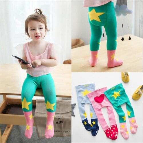 YWHUANSEN Cute Cartoon Star Baby Kid Tight Heart Children Tights for Girls Boy Baby Girl Tights Popular Toddlers Child Pantyhose