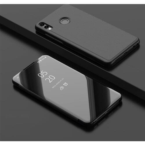 For Huawei Honor 8X JSN L22 Case Mirror Smart View Flip Leather Case Mirror Cover for Huawei Honor View 10 Lite Honor8X JSN-L21