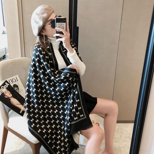 JIN-Swhbias Long Scarf for Women Cashmere 180*63 Winter Scarves Autumn Warm Shawl 2020 New Fashion Designer Brands Wraps Tippet