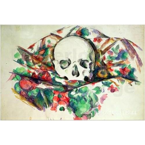 Famous art Skull on Drapery Paul Cezanne painting High quality Hand painted