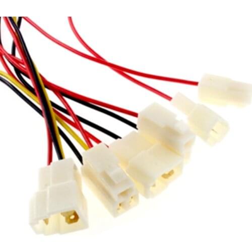 1pcs double head male to female Connector Wire harness 6.3mm plug 18awg 20cm long 6.3 1p-12p for Electric vehicle / motorcycle