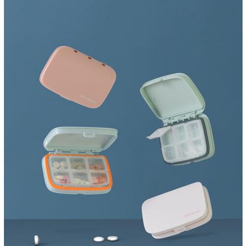 1PC Pill Case grid Pill Box Medicine Tablet Dispenser Organizer Storage Box Portable Candy Color Drug Pill Makeup Container