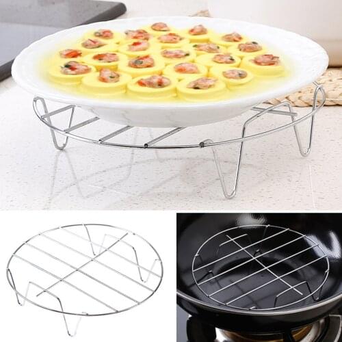 1 pcs Steam Shelf Stainless Steel Steaming Rack Pot Pan Cooling Stand Kitchen High Leg Anti Scalding for Food Vegetable