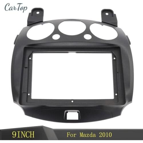 9 Inch Car Plastic Dash Panel Auto Radio Multimedia Fascia For MAZDA 2 2010 Dashboard ABS plastic Installation