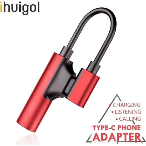 !ACCEZZ 2 in 1 USB Type C to 3.5mm Jack Earphone Adapter Connector For Xiaomi Mi 6 Huawei Mate10 Pro Type-C Aux Splitter Cables