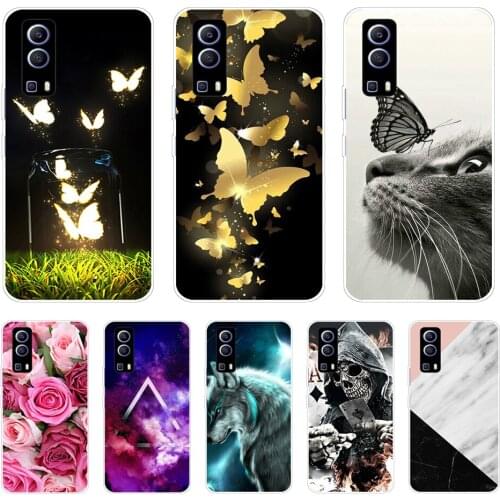 Case for vivo Y72 5G Silicon Cartoon Fashion Shell Case 6.58inch Tpu Non-slip Soft Bumper Anti-knock Ultra-thin Full protection