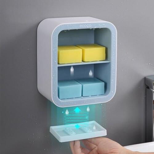 1PC Double layer Soap Dishes Tray Drainable Holder Storage Soap Rack Plate Box Container Portable Bathroom Soap Dish Storage Box