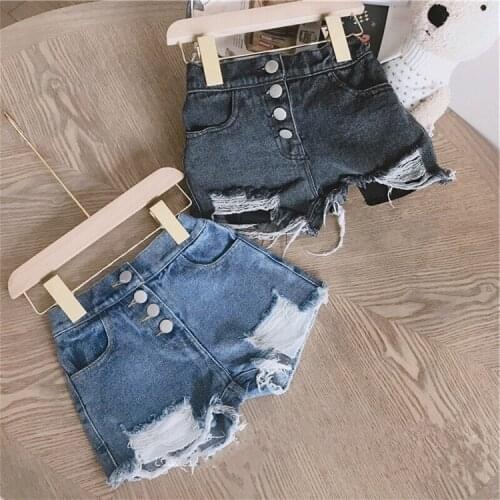 Girls Denim Shorts 2021 Summer Girls Shorts Denim Shorts Boys Shorts Girls Holes Shorts For Children Clothing Pants