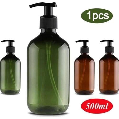 500ML Foaming Pump Bottle Brown Transparent Liquid Soap Whipped Mousse Points Bottling Shampoo Lotion Shower Gel Bottles