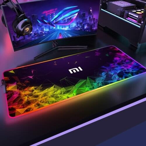 RGB Gaming MI LOGO Mouse Pad Computer Gamer Mousepad Large Game Rubber No-slip Mouse Mat Big Mause Pad PC Laptop Keyboard Carpet