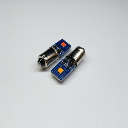 50/100pcs BA9S T4W 3030 2smd super bright LED Pure White Ice Blue Car License Plate Light Bulb Auto Lamp LED marker light DC 12V