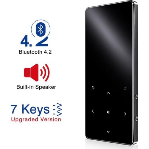 ICEICE MP3 Player Bluetooth with Speaker Touch key Built-in 8GB 16GB HiFi Metal Mini Portable Walkman with radio FM recording