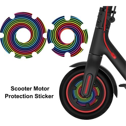 1 Pair Scooter Motor Protection Sticker Waterproof Electric Scooter Front Wheel Sticker Cover Film For XiaoMi Scoote 1S/M365/PRO